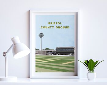 Contemporary County Cricket Ground Poster Gift, Framed Or Unframed, 7 of 9