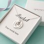 Personalised Silver Rings Anniversary Necklace, thumbnail 1 of 4