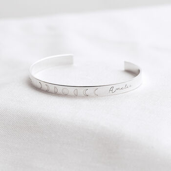 Personalised Moon Phase Cuff Bracelet, 2 of 5
