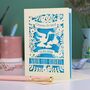 Personalised Welsh Baby Papercut Card, thumbnail 4 of 8