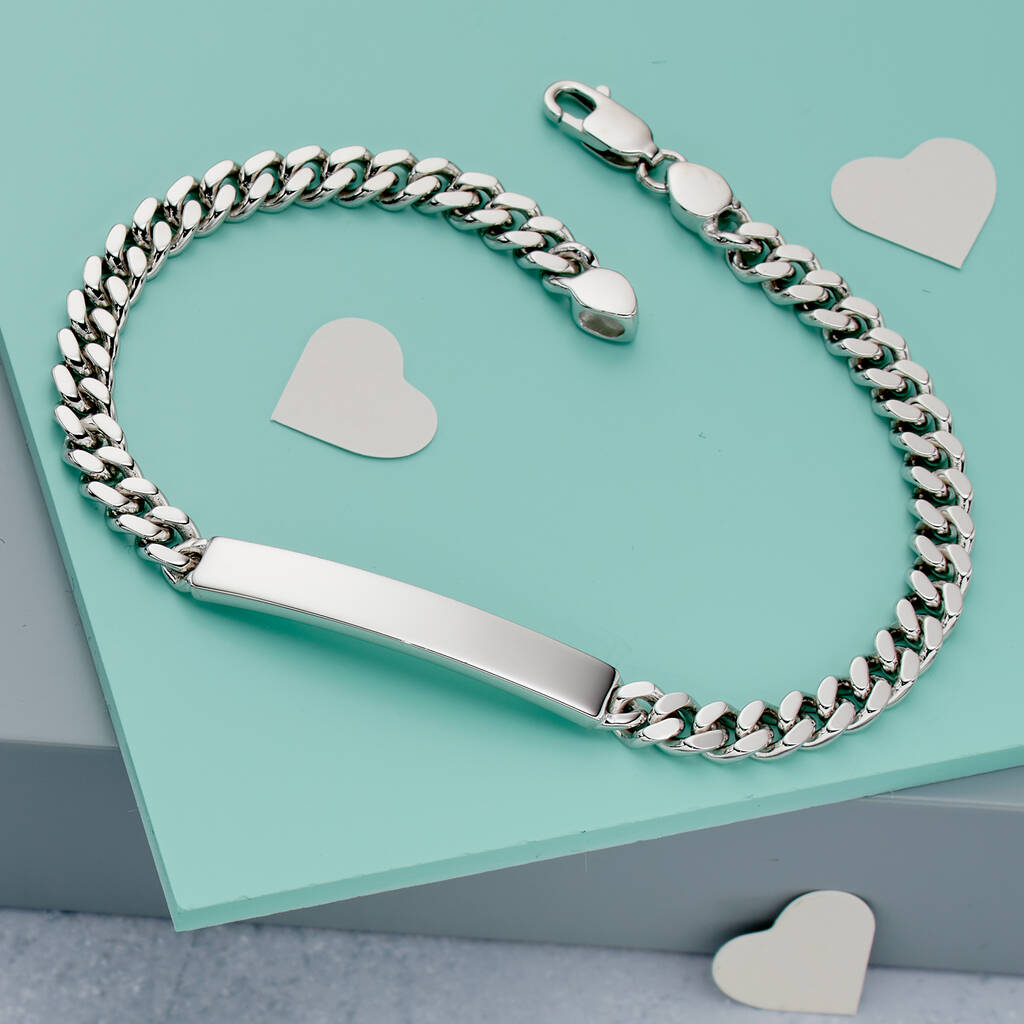 Boy's ID Bracelet Longer Length By Little Star Jewellery