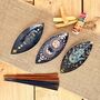 Enamelled Incense Burner Bowl Moon Phases Design, thumbnail 5 of 6