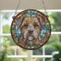 Border Terrier Stained Glass Effect Suncatcher, thumbnail 5 of 6