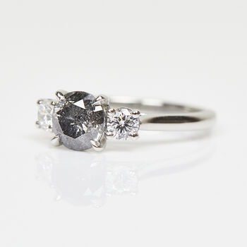 Platinum Round Brilliant Cut Diamond Solitaire Engagement Ring, 2 of 3