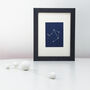 Personalised Libra Constellation Woodblock Print, thumbnail 3 of 6