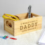 Personalised Worlds Best Mini Wooden Crate Organiser, thumbnail 2 of 7