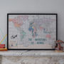 Personalised Embroidered Fabric Map Notice Board, thumbnail 2 of 8