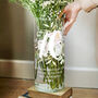 70th Birthday Milestone Watercolour Flowers Glass Vase, thumbnail 1 of 5