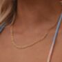 Figaro Chain Necklace 18 K Gold Plated, thumbnail 7 of 7