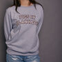 Personalised Varsity Slogan Christmas Sweatshirt, thumbnail 7 of 9
