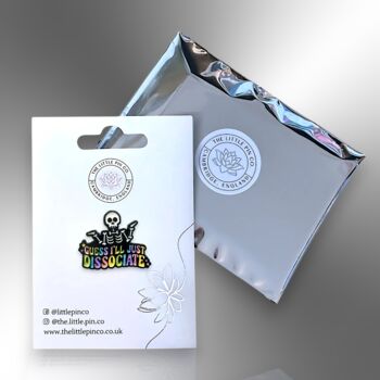 Guess I'll Just Dissociate Skeleton Enamel Pin Badge, Neurodivergent, Asperger's Syndrome, Autism, Adhd Awareness Gift, 5 of 8
