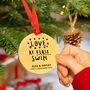 Personalised 'Love At First Swipe' Christmas Decoration, thumbnail 1 of 7