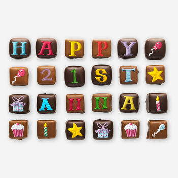 Hand Iced Personalised Happy Birthday Chocolates, 3 of 4