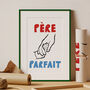 'Pere Parfait' Perfect Dad Holding Hands Print, thumbnail 2 of 2