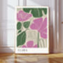 Flora Purple Abstract Art Print, thumbnail 1 of 3