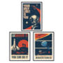 Set Of Three Space Illustration Unframed Prints, thumbnail 4 of 7