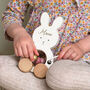 Personalised Wooden Bunny Pull Toy, thumbnail 3 of 5