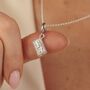 Sterling Silver Malted Milk Biscuit Charm Necklace, thumbnail 1 of 6