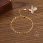 Sterling Silver Double Layer Skinny Disk Chain Bracelet, thumbnail 3 of 11