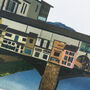 'Ponte Vecchio, Florence' Recycled Paper Collage Print, thumbnail 4 of 4