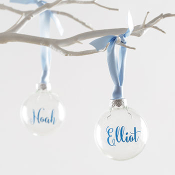 Personalised Baby Glass Bauble, 3 of 5