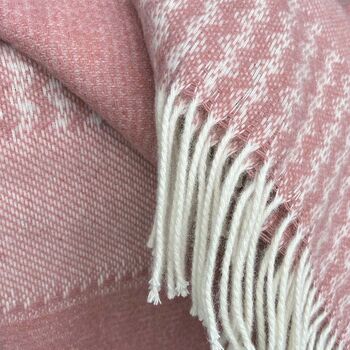 Uptown Wool Throw Pink, 4 of 6