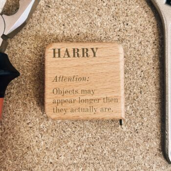 Personalised Wooden Tape Measure, 5 of 5