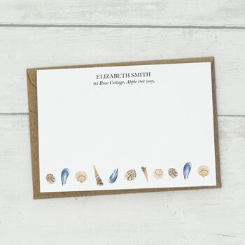 Personalised Sea Shell Notelet Set, 2 of 3