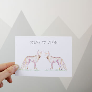 You're My Vixen Fox Valentine's Day Card, 2 of 3