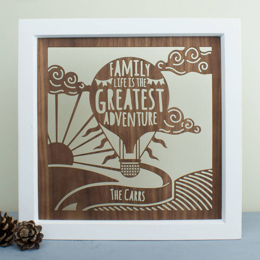 Personalised Woodcut Art Family By Create Gift Love