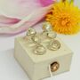 Green Amethyst Gold Plated Sterling Silver Earrings, thumbnail 4 of 7