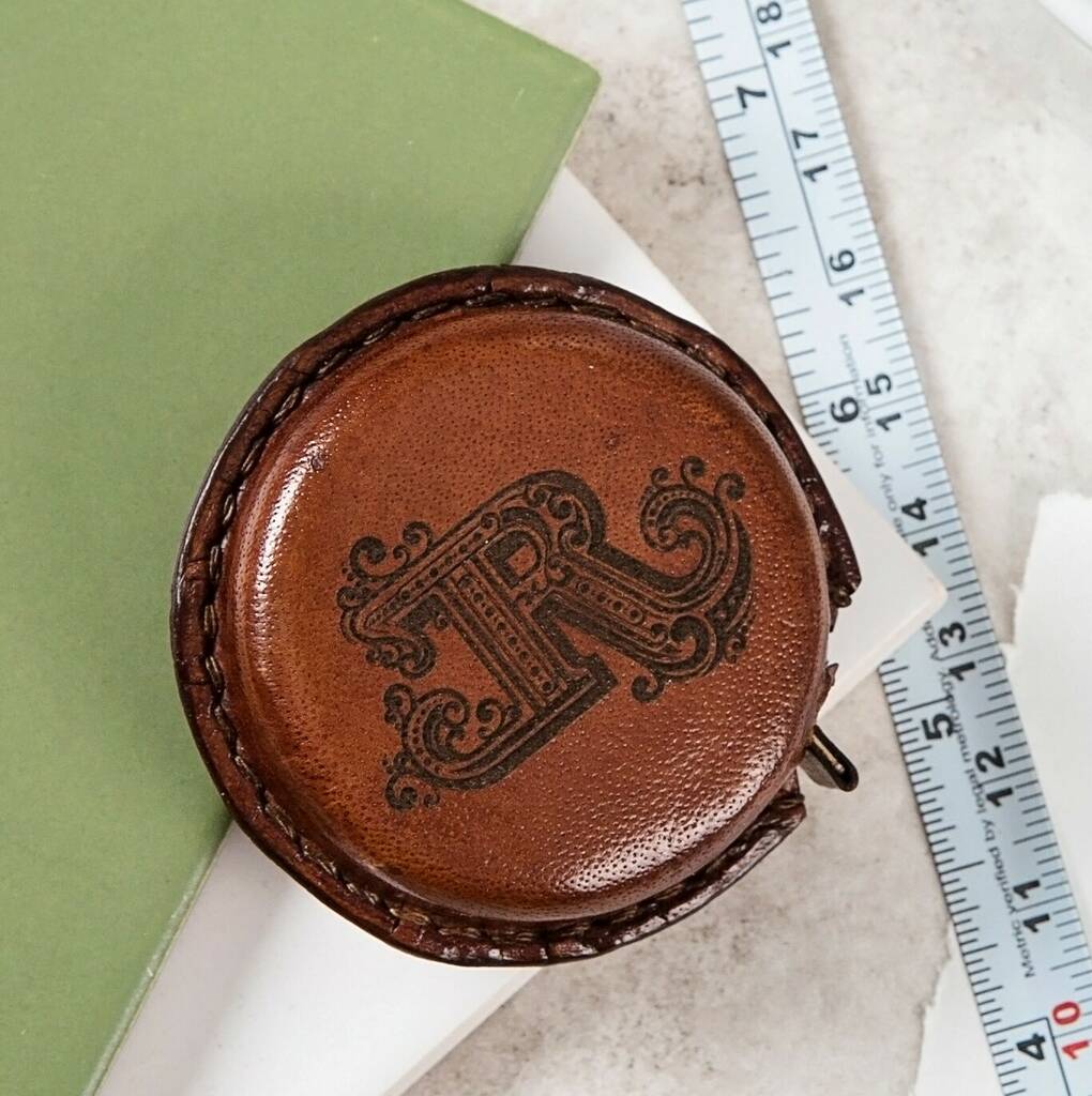 Personalised Leather Tape Meaure With Initial, 1 of 7