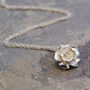 Rose Floral Sterling Silver Stud Earrings, thumbnail 7 of 8