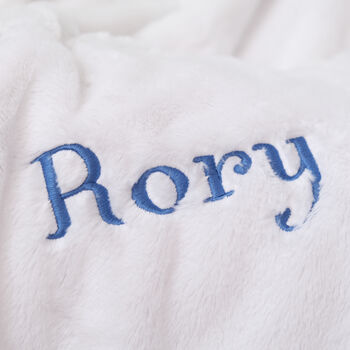 Personalised White Faux Fur Baby Blanket, 3 of 4