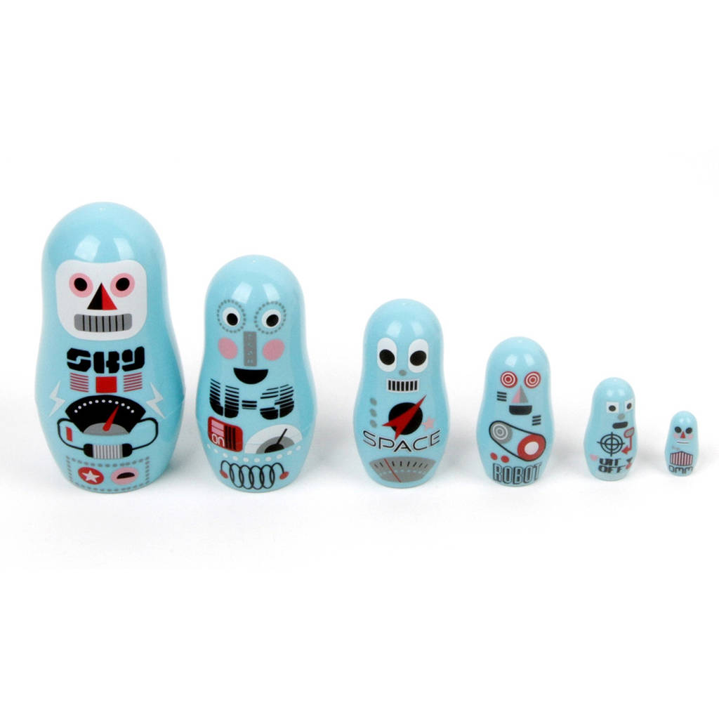 Pocket Robot Nesting Dolls By Posh Totty Designs Interiors