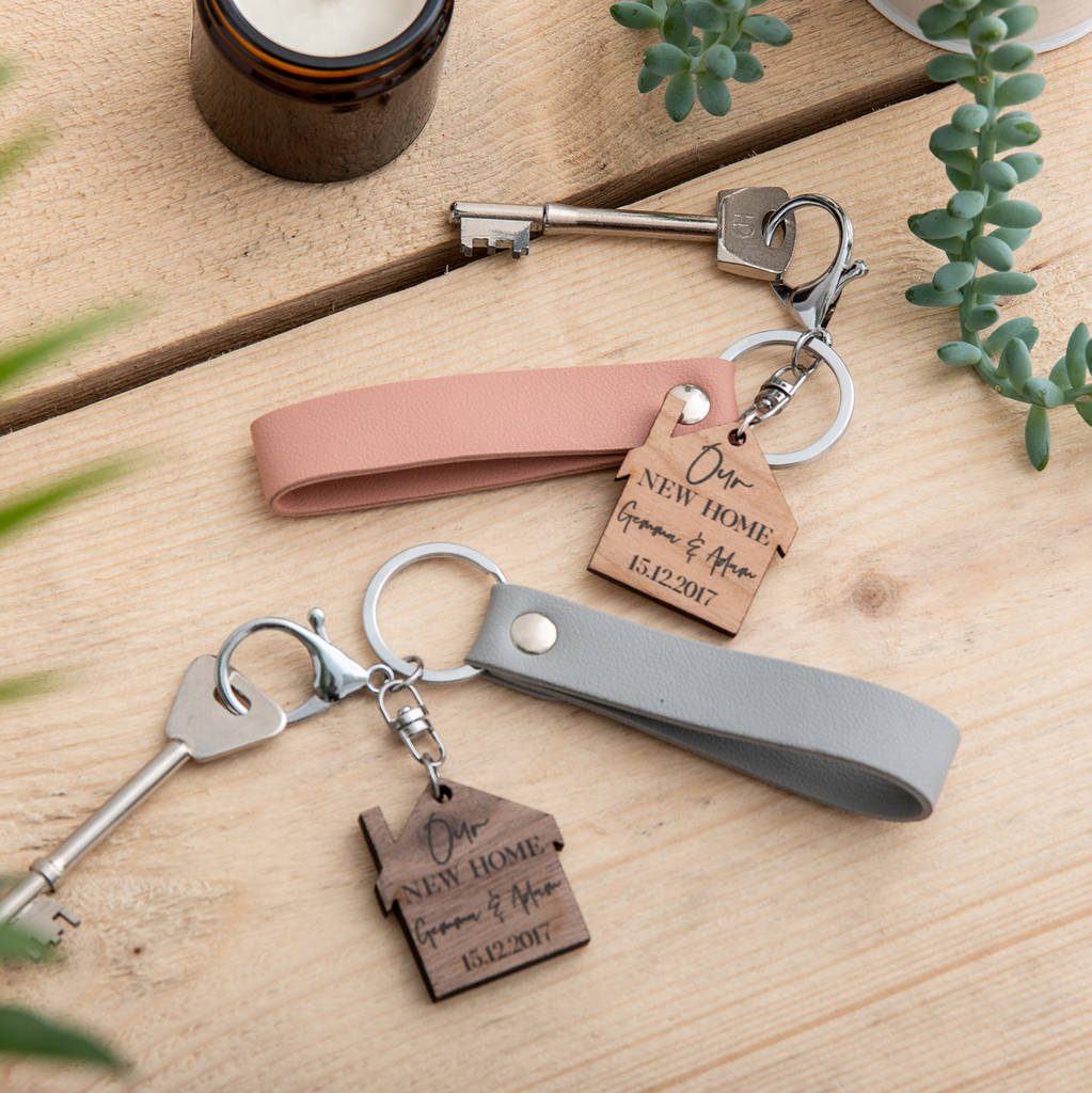 Personalised His And Hers New Home Keyring Gift Set, 1 of 10