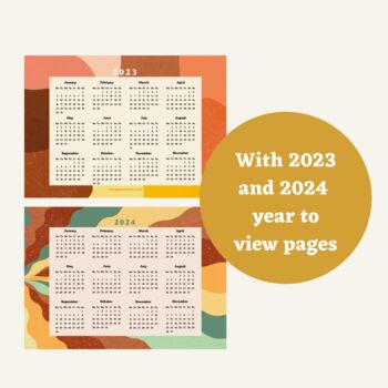 2023 Desk Calendar A5 | Retro Vibes By Once Upon a Tuesday