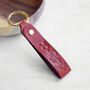 Personalised Zodiac Initial Leather Keyring Red, thumbnail 1 of 6