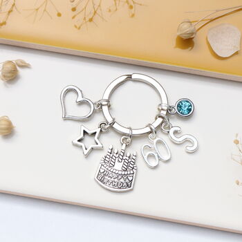 Personalised 60th Birthday Keyring, 2 of 9