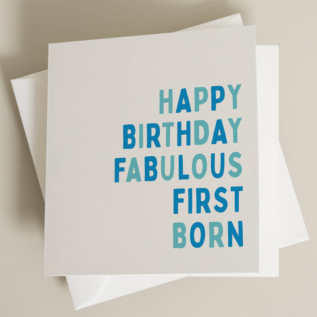 First Born Child Birthday Card By Twist Stationery