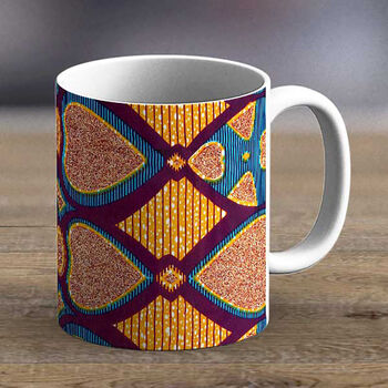 Purple And Orange African Print Fabric Mug 24, 2 of 2