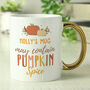 Personalised Pumpkin Spice Gold Handle Mug, thumbnail 2 of 5