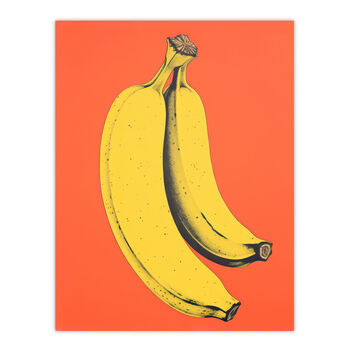Banana Orange Graphic Fun Fruit Kitchen Wall Art Print, 6 of 6