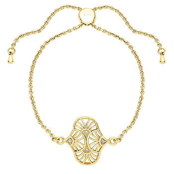Art Deco Oval Bracelet In Gold Vermeil, 2 of 5