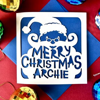 Santa's Beard Personalised Christmas Card, 2 of 6