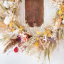 Dried Flower Wreath With Grasses And Proteas, thumbnail 2 of 6