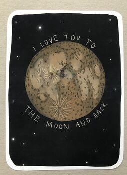 Moon And Back Valentine’s Day Card, 3 of 3