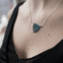 Silver Geometric Arc Necklace, thumbnail 4 of 7