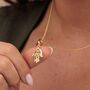 Fatima Hand Charm Necklace, Sterling Silver Or Gold Plated, thumbnail 5 of 10