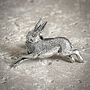Wild Hare Cufflinks Antiqued Pewter, thumbnail 5 of 5
